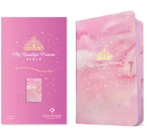 My Beautiful Princess Bible NLT (Leatherlike, Pink Sparkles) -- New Living Translation - Bible