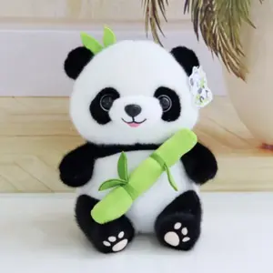 Giant Panda Plush Toy Holding Bamboo, Stuffed Animal Doll, Perfect Children's Day Gift