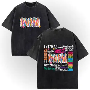 Vintage Wash Motherhood Ransom Letter Mom Tee – 100% Cotton Double-Sided Print, Leopard Print, Colorful Mom Life, Mothers Day Gift. Best For Mom Wife # TikTokMadeMeBuyIt # GiftIdeas # GiftForHer