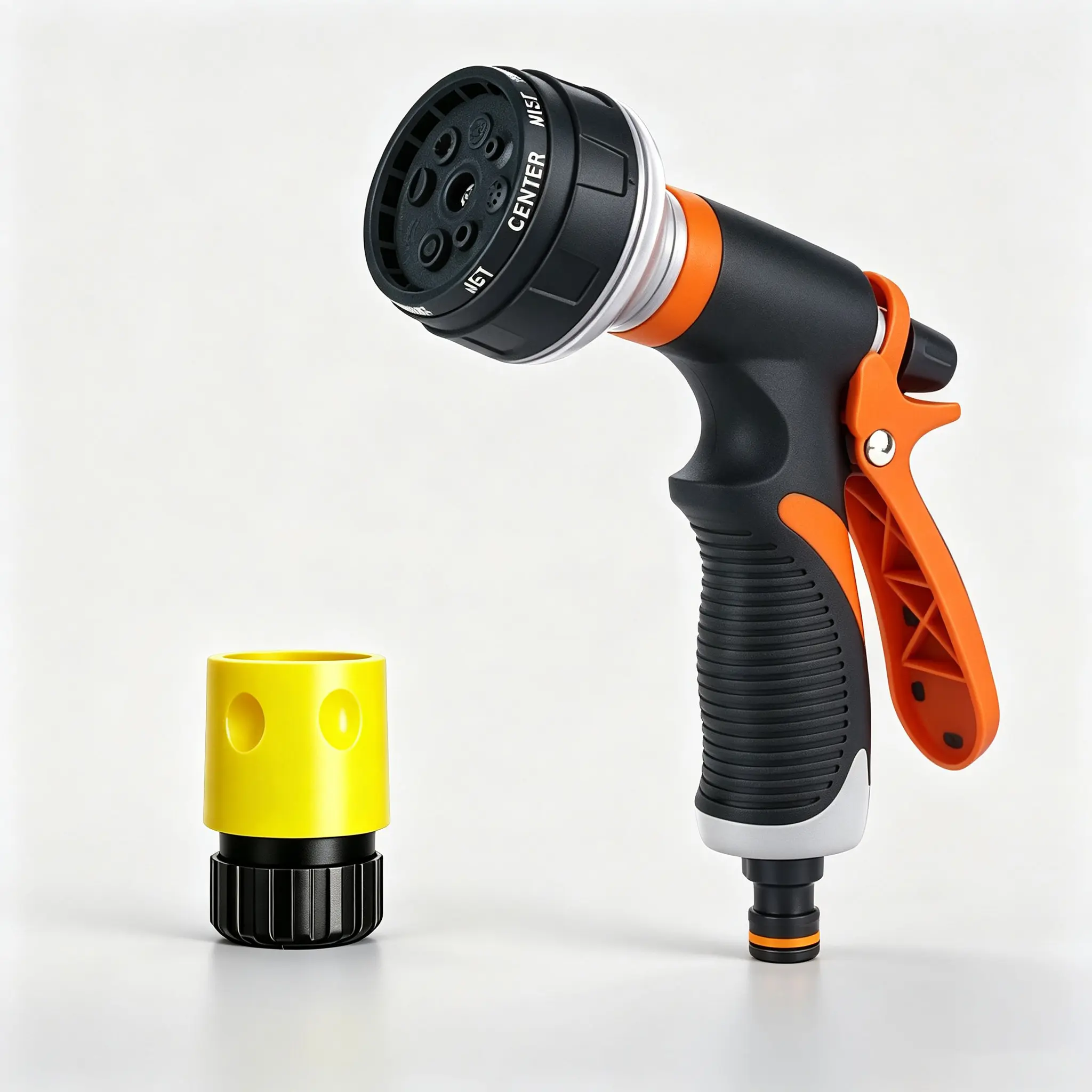 Outdoor Garden High-Pressure Sprayer Nozzle, 8 Adjustable Water Modes, Durable Spout with Adjustable Control Valve, Multi-purpose Sprinkler Head for Lawn, Car Washing, Home Garden Irrigation Supplies