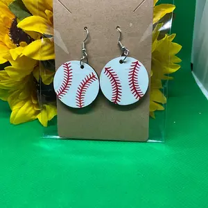 Casual Baseball Earrings