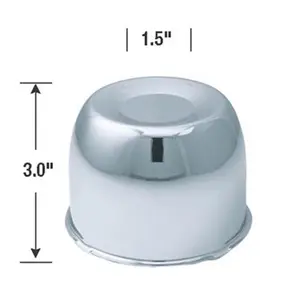 212 MAIN GORILLA HC202STA Steel Wheel Center Cap Hub Cover - 4.25" Diameter, Closed End, Push-Through Automotive Wheel Cover