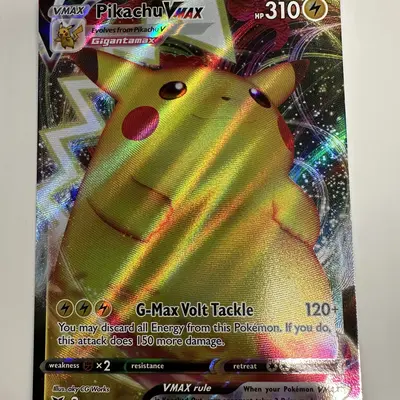rainbow rare pikachu vmax card Hyper Secret Full Art Ultra *MINT* Pokmon Vivid Voltage 188/185 Sword Shield Pokemon Gigantamax Chunkachu Chonkachu for Sale in Flower Mound, TX Lightning Lightning Pikachu Vmax Rainbow Rare -