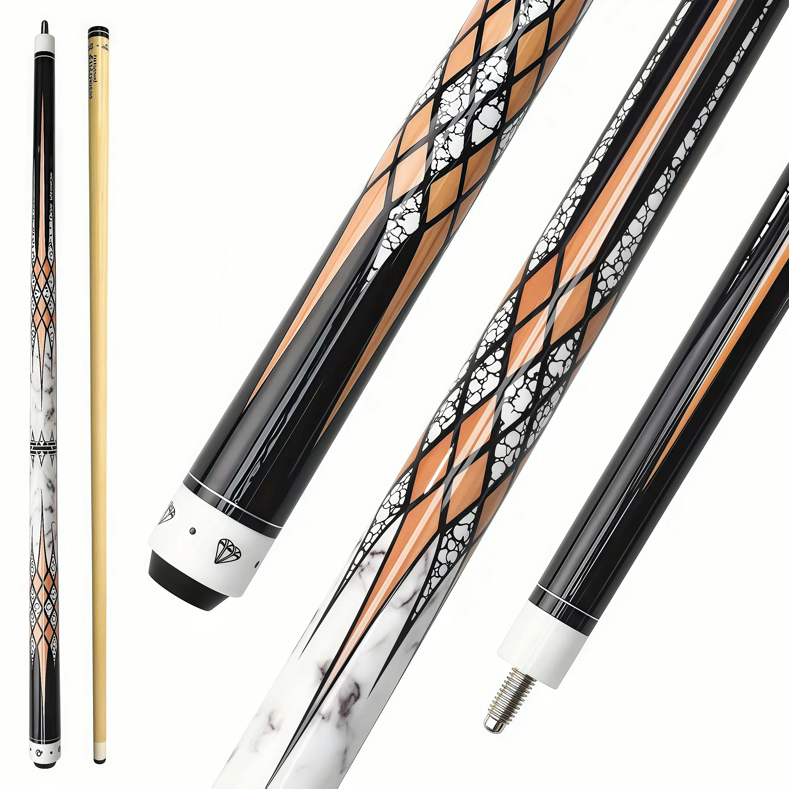 Pool Cue for Adults, Elegant Sleek Billiards Stick for 8-Ball & 9-Ball Training, 57.3-58 Inch, 20oz, 12.5mm Tip, Father's Day or Valentine's Day Gift, Wood