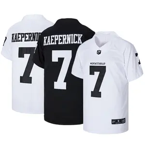 ImWithKap Men's #7 Colin Kaepernick IMwith KAP Movie American Football Jersey Embroidery White Black V-neck S-3XL Polyester Mesh Ventilation Match Day Fan Clothing