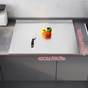 Stainless Steel Cutting Boards for Kitchen, Kneading Cutting Board Mats, Metal Cutting Board for Meat, Fruits, Vegetables, Bread, and Baking Small Cutting Boards (40 x 30cm/15.7 x 11.8 in)