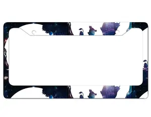 Cute Totoro Anime License Plate Frame , Studio Ghibli Car Decor