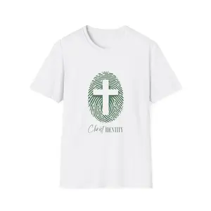 Christ Identity T-Shirt — Cross Fingerprint Faith Tee