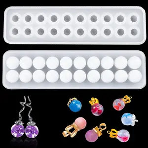Sphere  Mold,20 Beads  Molds,  Ball Epoxy Casting Mould,  Making Mold for DIY Pendant Necklace Earring Bracelet Ring