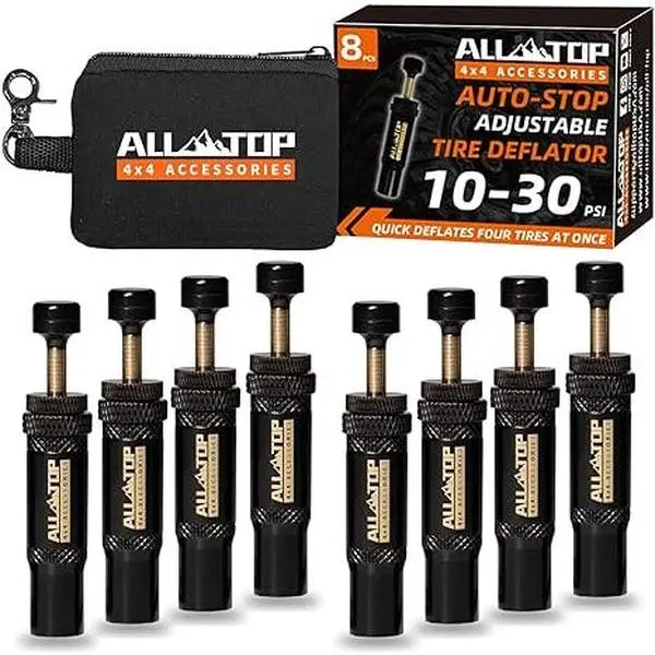 Adjustable Auto-Stop Air-Down Deflator, 10-30 PSI, 8PCS Adjustable Auto-Stop Air-Down Deflator, 10-30 PSI, 8PCS