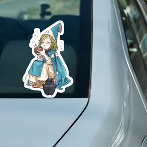 Witch Hat Atelier Vinyl Sticker, Coco Cute Witch Girl Scene Sticker, Manga Anime Aesthetic, Laptop Car Waterbottle Decor