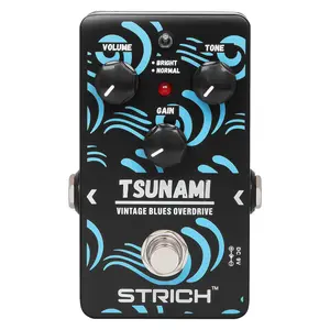 STRICH Overdrive Guitar Pedal, Blues Drive Vintage Overdrive Effect Warm/Hot Modes True Bypass Alloy Distortion