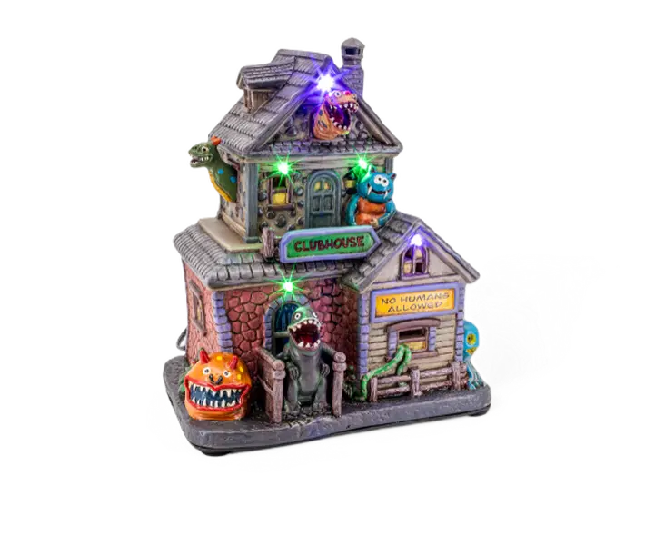 Monster Clubhouse – Lighted Halloween Village Building