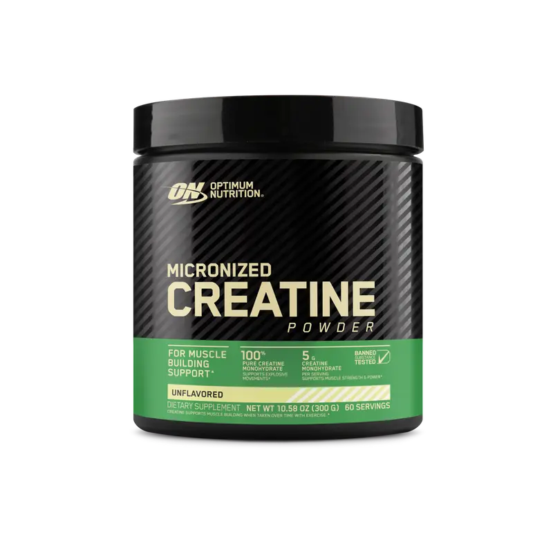 Optimum Nutrition Micronized Creatine Monohydrate Powder with Micronized Mix, 5g Servings, 60 Servings, Unflavored, Keto-Friendly Fitness & Wellness Supplement