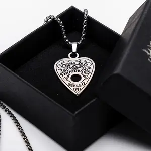 Forbidden Alchemy Gothic Planchette Necklace – 1″ Zinc Alloy Pendant on 20″ Chain