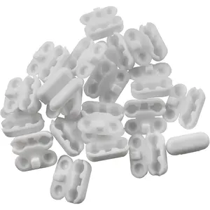 20pcs White Plastic Beaded Chain Connector Vertical Roman Roller Ball Chain Wire Connector Fixing Clip Blind Ball Chain Cord Connector Clips