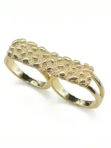 14k Hammered Texture Bangle Ring, Filigree Ring, Unisex Design, Daily Commute, Party, Holiday Accessory, 1 Piece