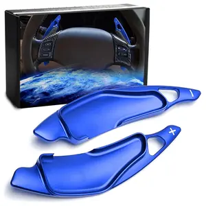iJDMTOY JDM Sports Blue Aluminum Paddle Shifter Extension Kit For Lexus 2006-2013 2nd Gen IS250 IS350 is-F