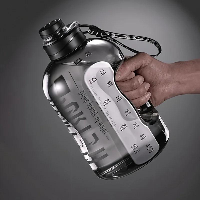 57.48oz Large-Capacity Sports Water Bottle with Straw - Durable PC Material, Ideal for Gym, Travel, Camping, Hiking & Fishing