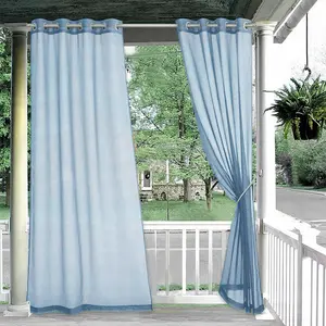 Window Screen Patio Outdoor Gazebo Light-Filtering Sheer Curtain In Stock Foreign Trade Outdoor Cross-Border Finished Curtain Waterproof Sheer