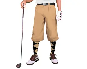 Golfknickers.com 'Par 3' Mens Khaki Microfiber Golf Knickers