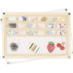 Acrylic Bead Mat with Lid, Solid Base Seed Bead Tray with Built-in Felt Bead Mat & Magnetic Cover, Bead Board for Jewelry Making, Bead Sorting Tray for Seed Bead, Small Bead Under 4mm