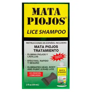 NSC Head Lice Treatment Shampoo, 2oz Haircare Product with Lice Comb Kit to Eliminate Infestations, Effective