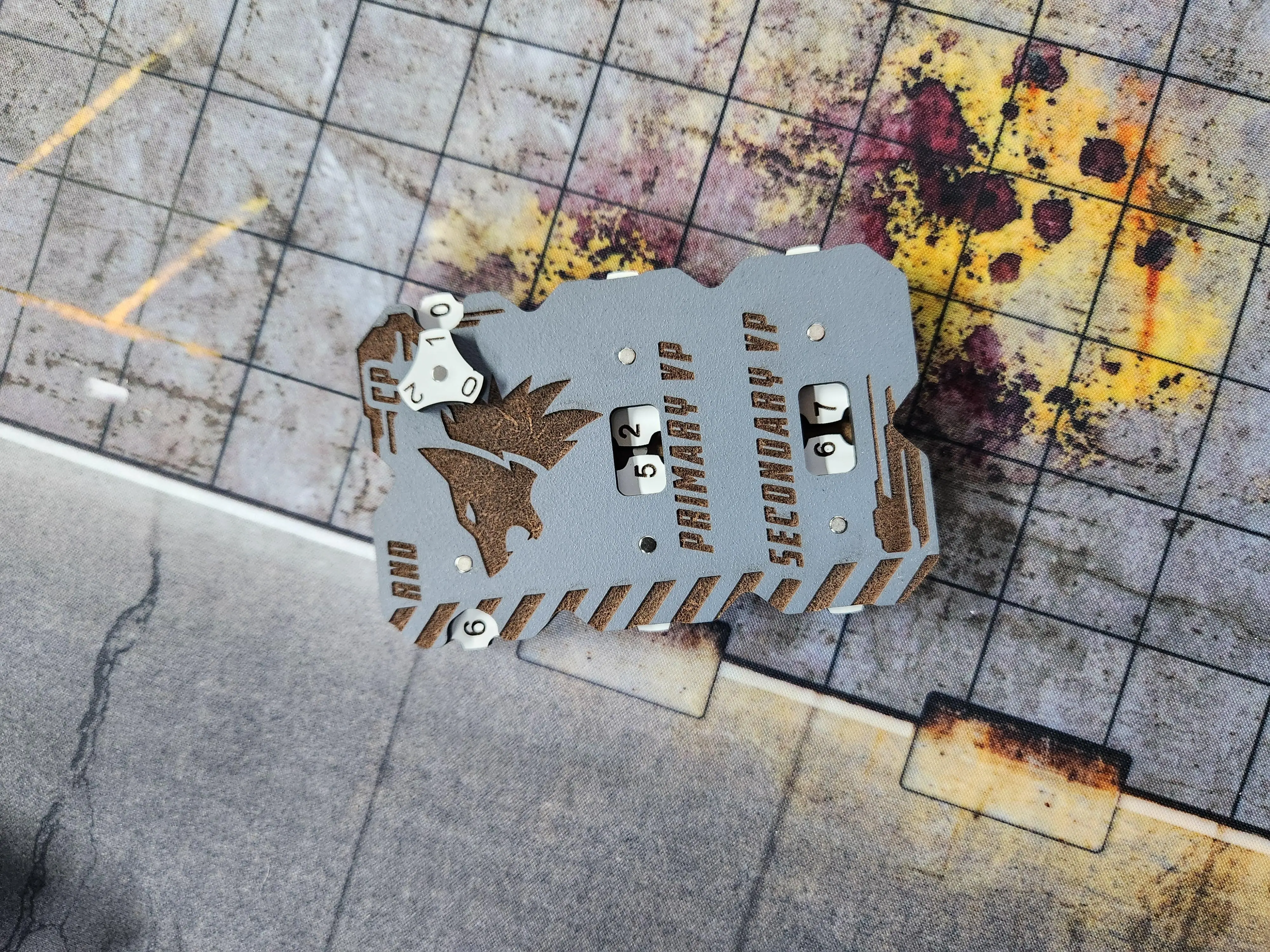 Snow Direwolf Handheld Combat Tracker for Sci-Fi Games