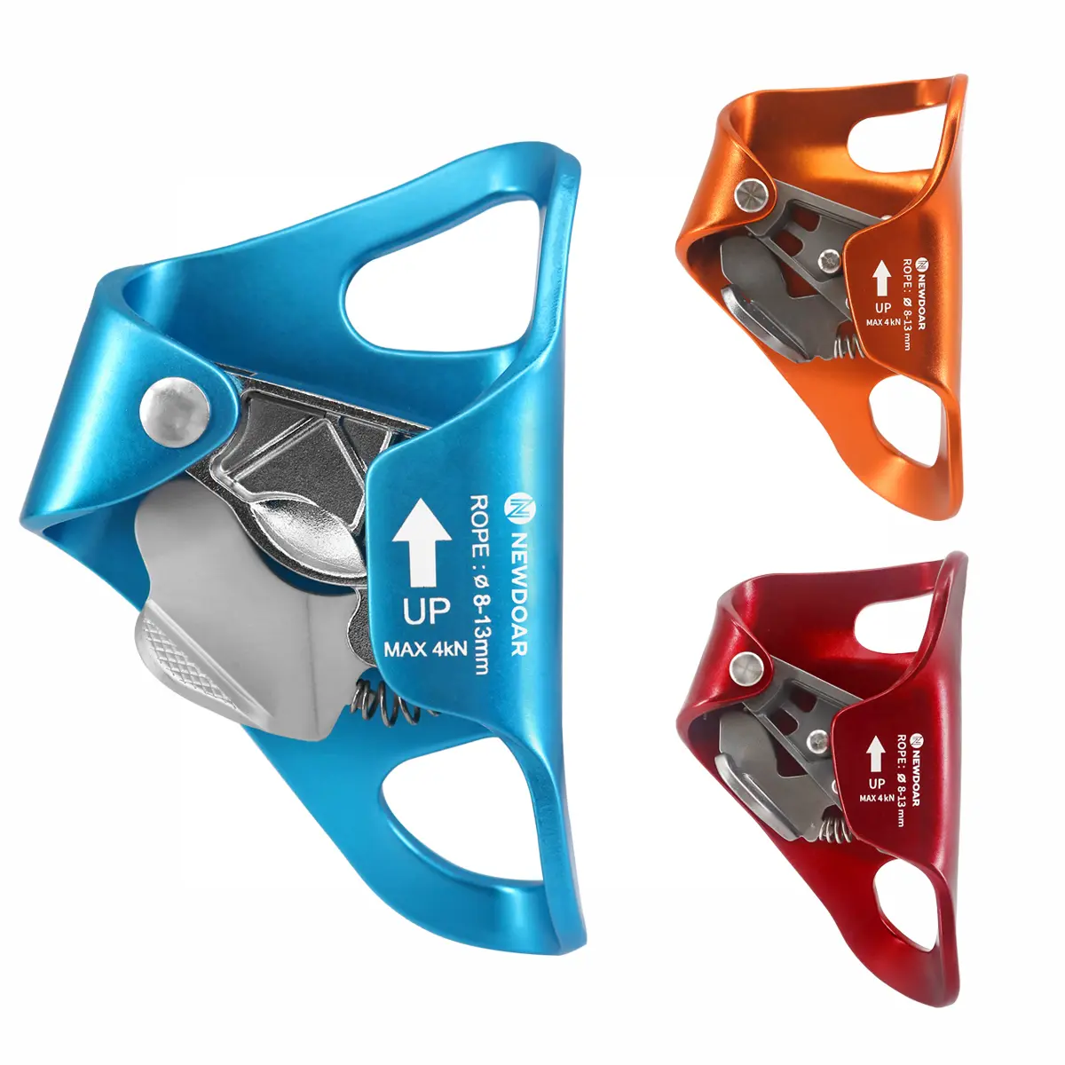 NEWDOAR Chest Ascender - CE Certified Abdominal Rope Clamp for 8-13MM Single Ropes, Outdoor Vertical Rock Climbing, Mountaineering and Rescue Safety Equipment, Aluminum Alloy, Rescue Gear