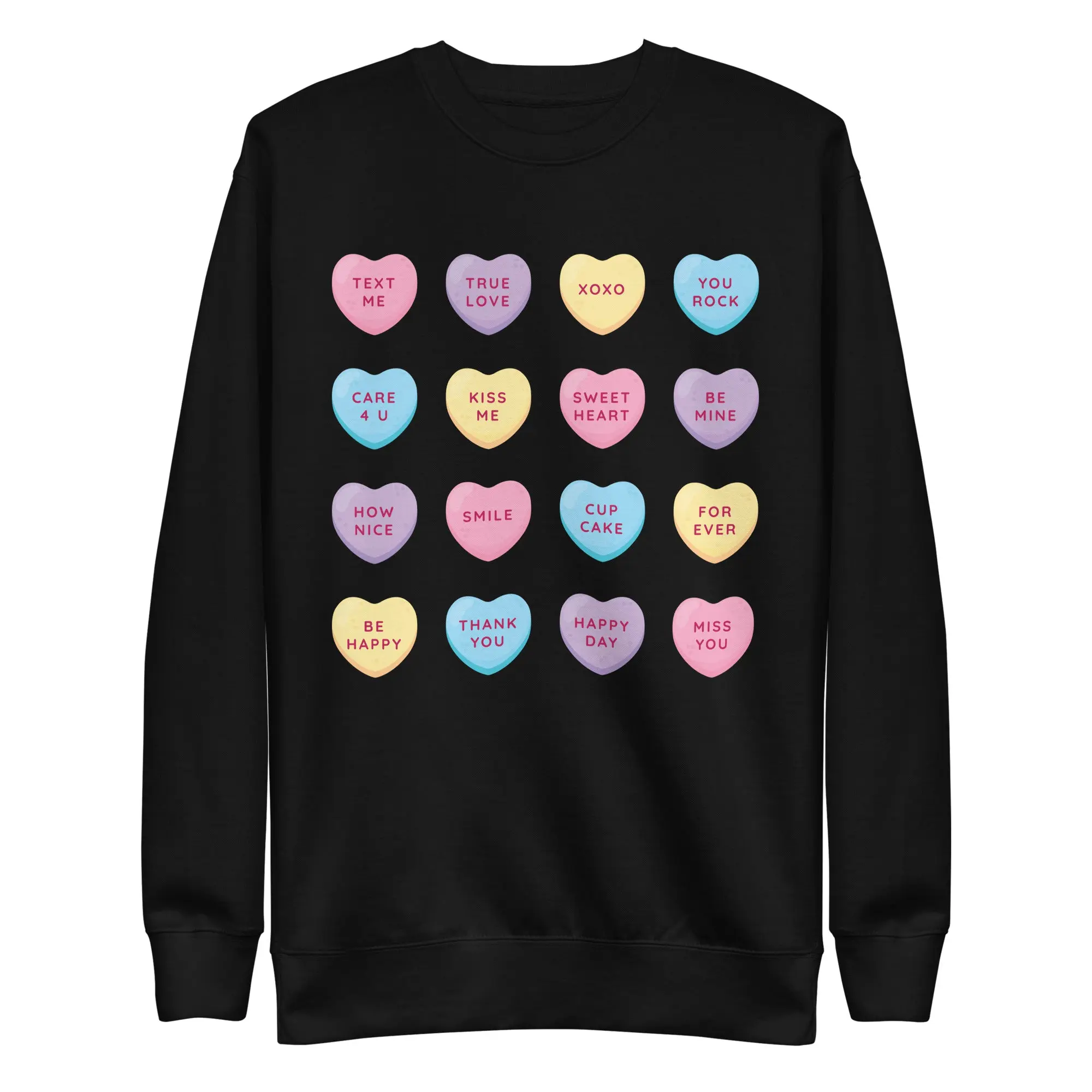 Valentine Candy Hearts - Premium Sweatshirt