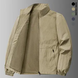 Men’s summer casual everyday top—a solid-color minimalist jacket suitable for daily outings, casual wear, and outdoor sports in summer. It’s also perfect for spring.
