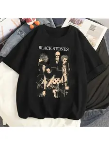 NANA Japanese Anime T-shirt Cartoon Print Unisex Tops Black Stones Streetwear Sweatshirt Men Women Tees Female Streetwear