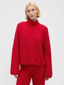 Gap Women's CashSoft Shaker-Stitch Turtleneck Sweater
