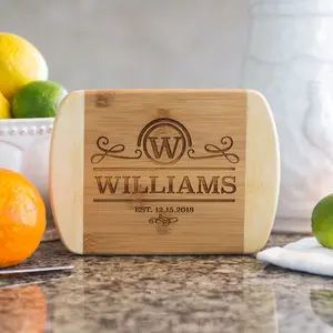 Personalized Cutting (Rounded Edge) Bamboo - Modern Collection