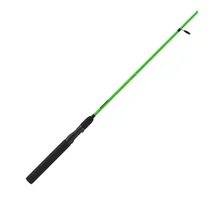 Zebco Hotcast Fiberglass Spinning Fishing Rod, 4-foot 6-inch 2-Piece Medium-Light Power, Green