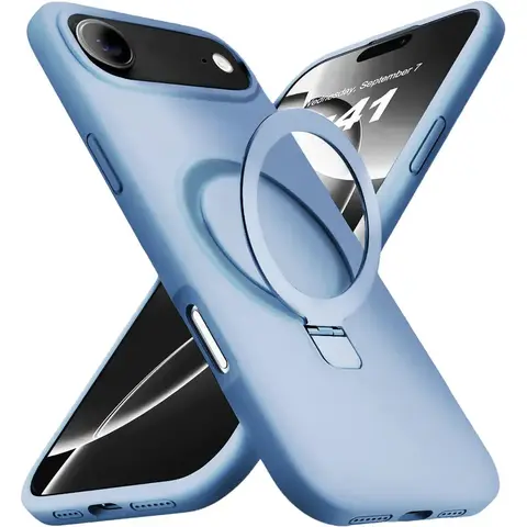 Entronix [Magnetic] Case Compatible with iPhone 17 Air - Soft-Touch Liquid Silicone Gripstand