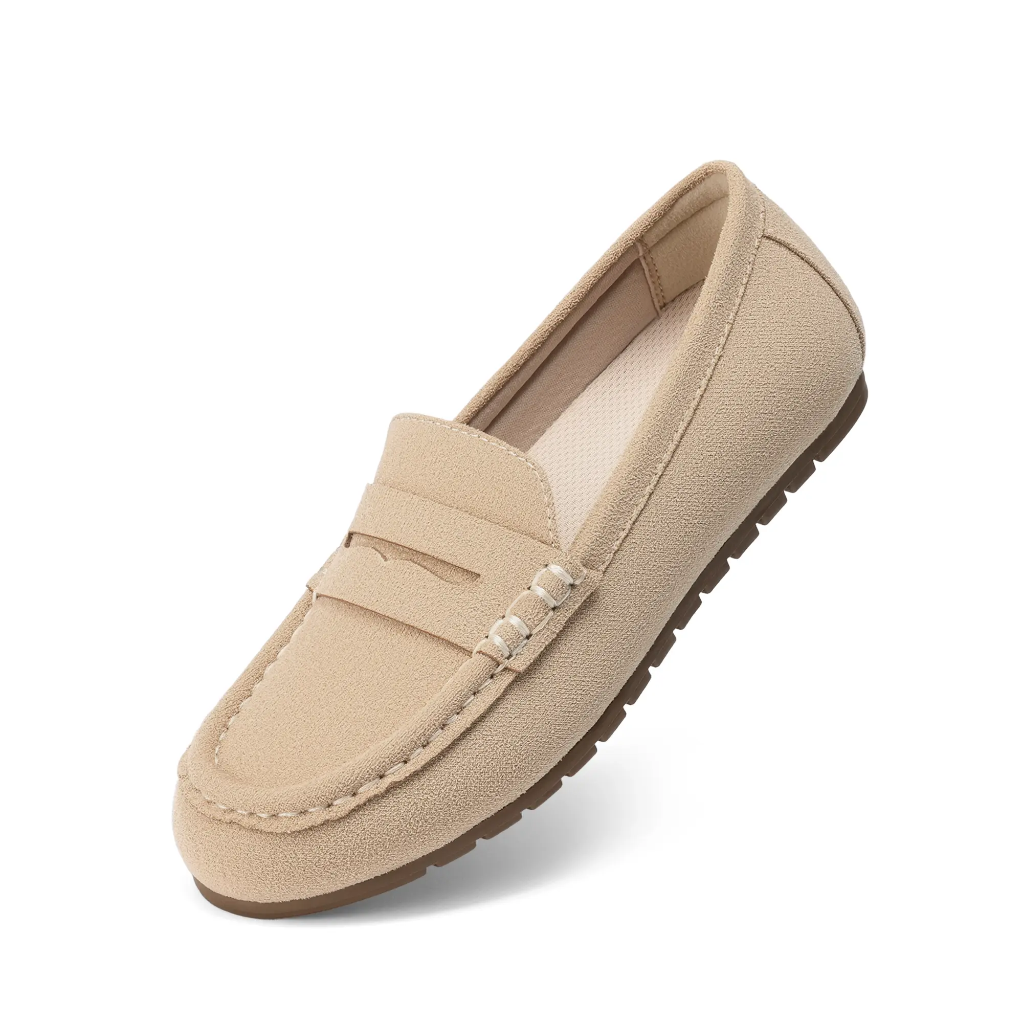 Dream Pairs Women's Chic Round Toe Penny Loafers - Comfortable Slip-On Moccasins, Lightweight Formal Business Casual Shoes for Work & Daily Walking