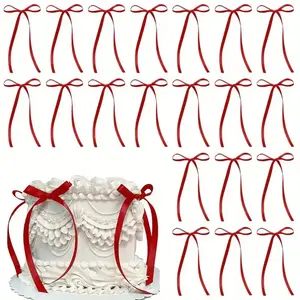 20-Piece Bow Cake Decoration Set, Includes & Ribbons, Perfect for Cakes, Cupcakes, Baby Shower, Birthday Parties, Weddings, Cake Decorating Set