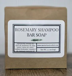 Rosemary Shampoo Bar - Natural Solid Shampoo Soap
