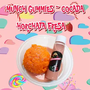 Munch Gummies ~ Double cocada de Horchata Fresa