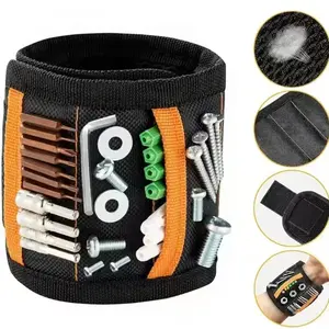 Garage Auto Repair Magnetic Wristband Tool Holder - Heavy-Duty Super Strong Grip, Durable Comfortable Organizer for Tools & Small Accessories