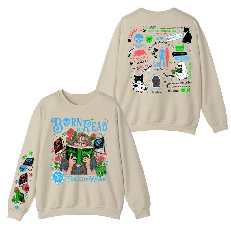 Born To Read Navessa Allen Series Sweatshirt, Forced To Word Hoodie, Lights Out, Caught Up, Game On, Romance Smut Bookish Shirt, Spicy Books Reader, Gift For Bookish