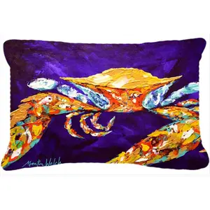 212 MAIN Crab Motif Soft Padded Durable Cushion - Purple "The Right Stuff" Design, Mildew-Proof Polyester Fabric, Indoor/Outdoor Textile Soft Furnishing, Durable Cushions, Soft Padded Cushion