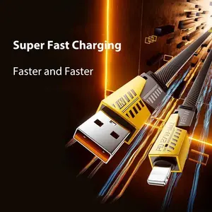 Super Fast 4-in-1 Charging Cable: Fast Charge Your iPhone, iPad, Samsung - Dual Head Type C USB, Power Indicator, Anti-Tangle Cord