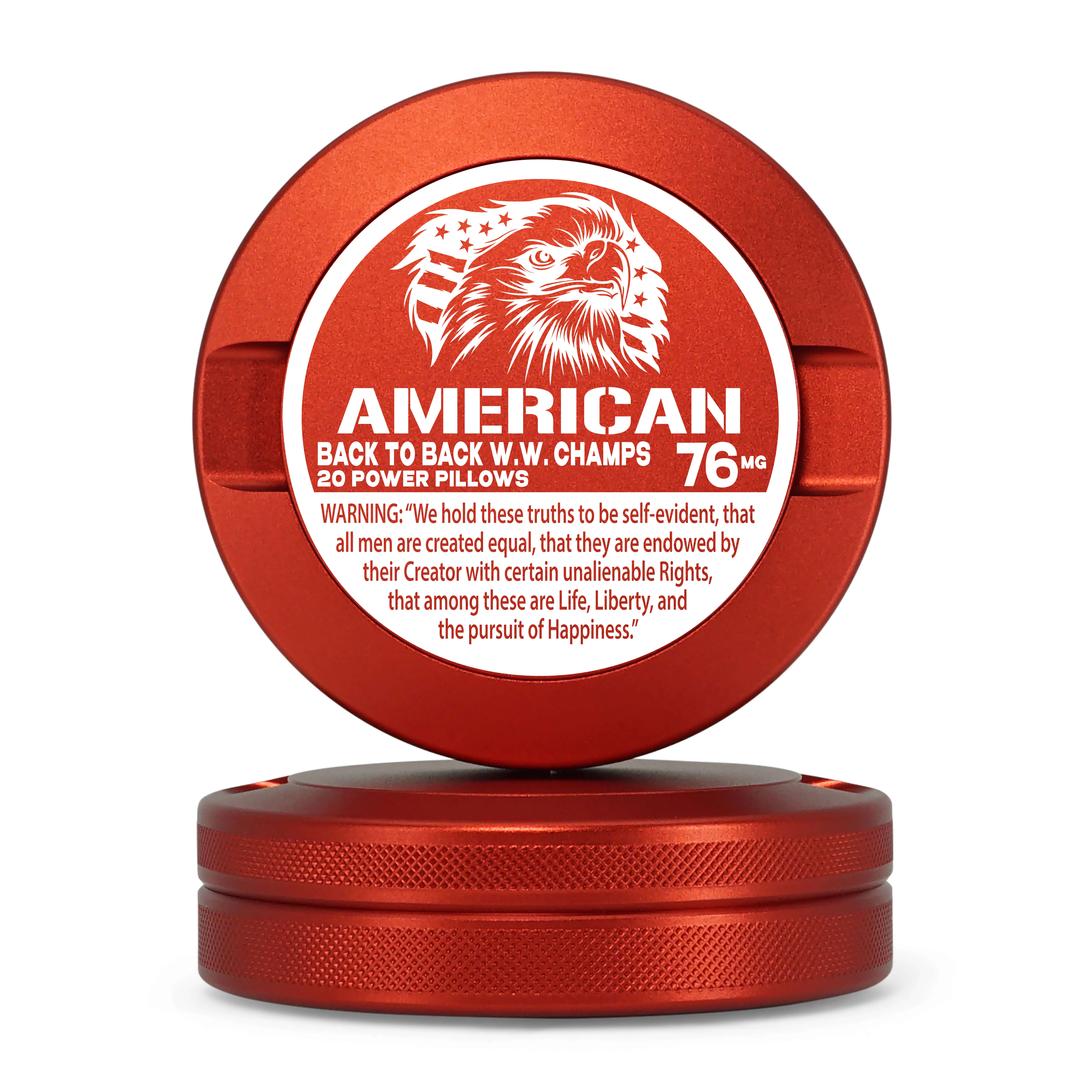Premium Metal Storage Can - Laser Engraved Aluminum Tin, Metal Can, Portable EDC Container, Gift for Him, Travel-Friendly Organizer, AMERI'CAN