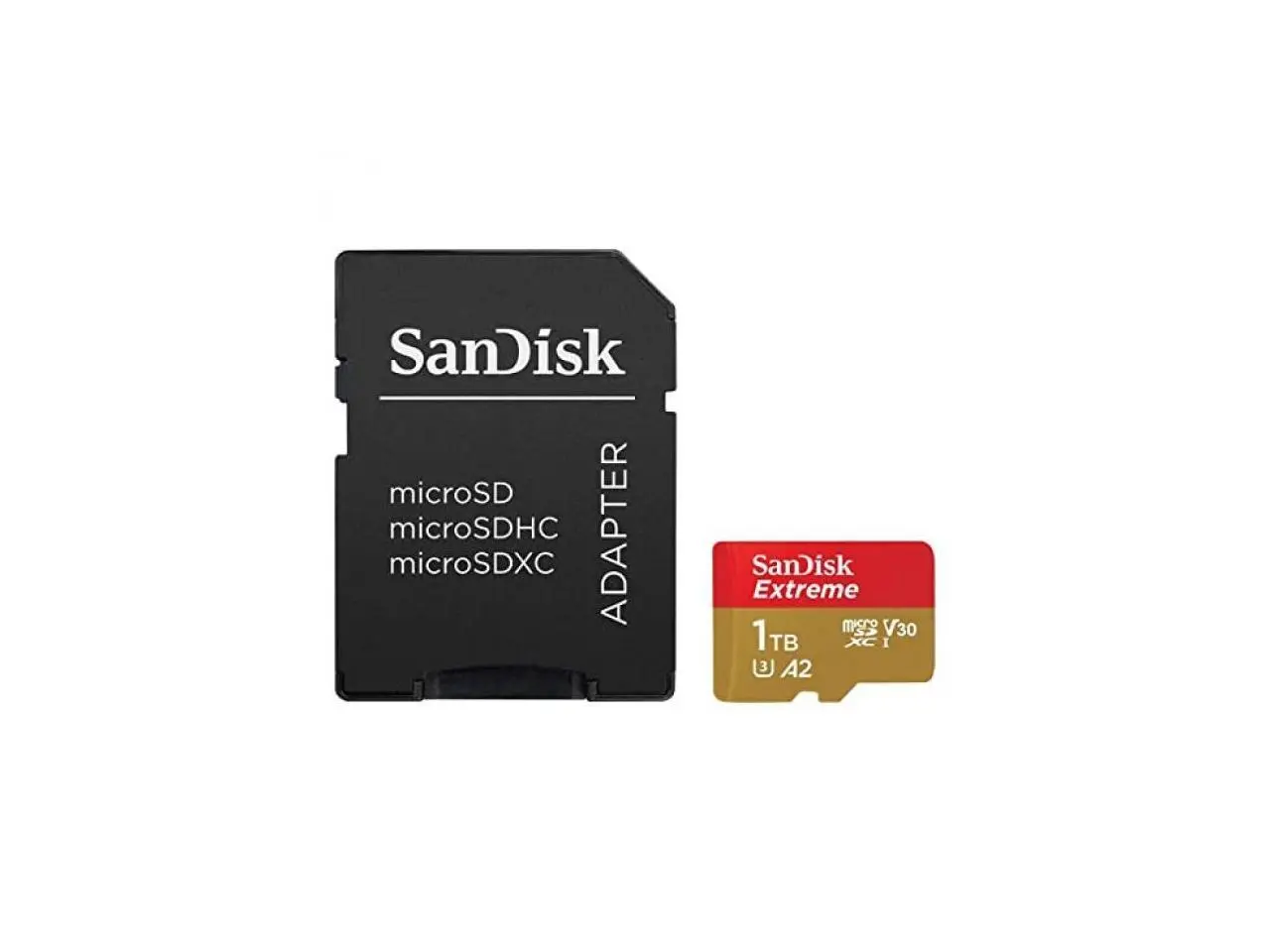 SanDisk 1TB Extreme Class 3/UHS-I (U3) V30 microSDXC 190 MB/s Read 130 MB/s Write