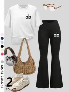 Women's Letter Print Sleep Set, Comfortable Casual Pajamas Loungewear, Perfect for Home Relaxation & Night Wear, Ideal Gift for Birthdays & Holidays