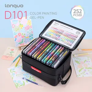 Blue Fruit 234 Color Gel Pen Set, 252 Pieces Large Capacity Colored Gel Markers, Ideal for Journaling, Drawing, Highlighting, Ink Mixable