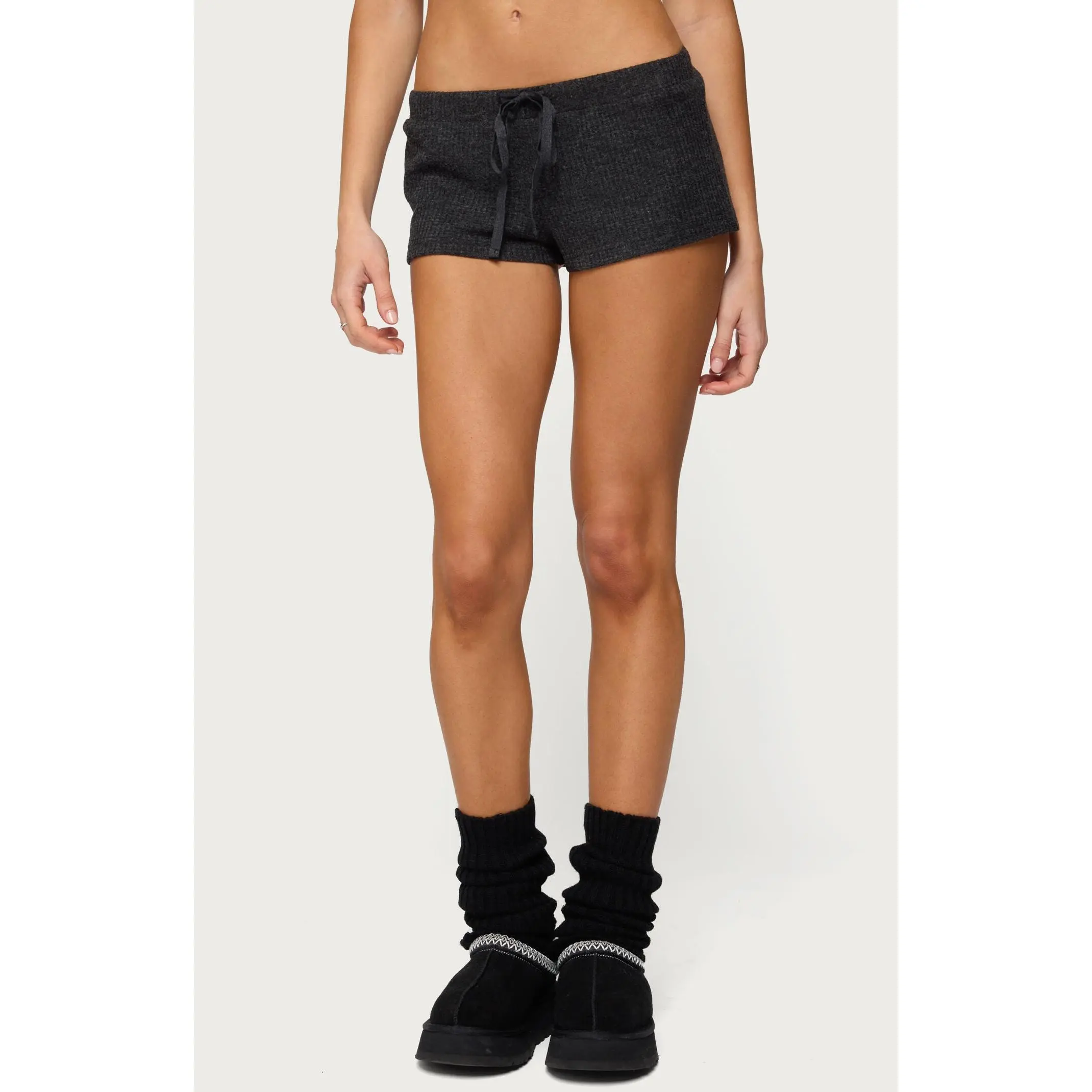 Edikted Women's Teddy Waffle Shorts