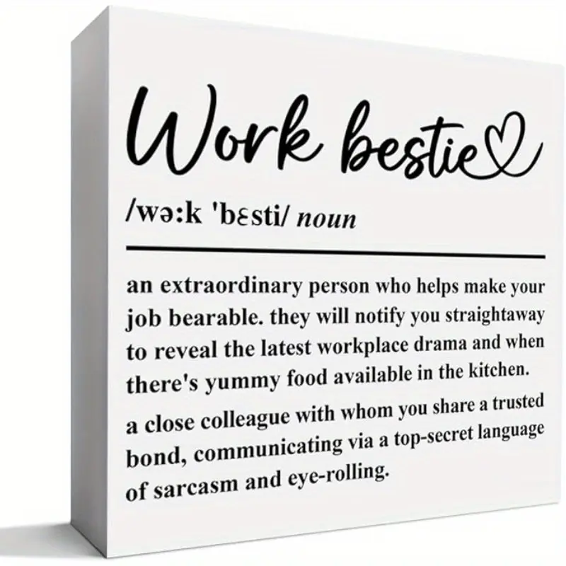 Work Bestie Gift for Women, Coworker Women Christmas Birthday Gift Thank You Gift for Friends Colleague Female Coworker Retirement Leaving New Job Farewell Gifts, a Extraordinary Person 5x5 inch Signage